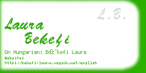 laura bekefi business card